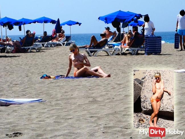 Notgeil am Strand! Meine Pussy muss befriedigt werden!!