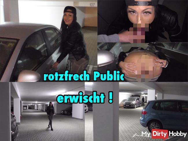 Public erwischt - ficken in der Tiefgarage !!