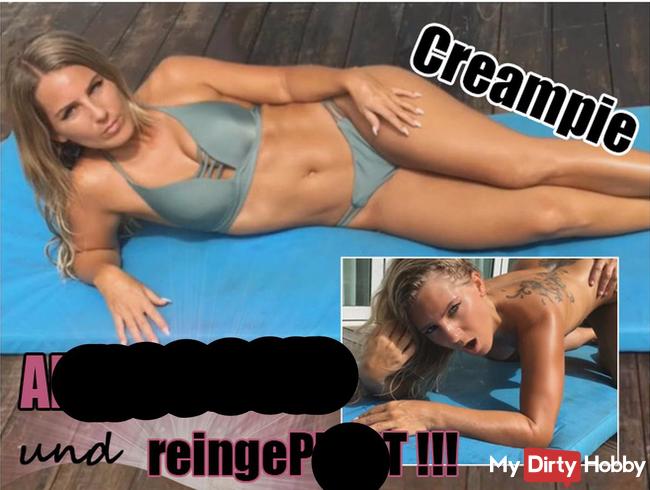 Arschgefickt und reingepisst mit Creampie!!!