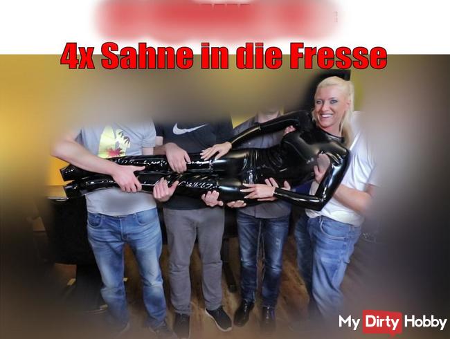 Bukkake Finale nach Hardcore 3Loch-Gangbang!