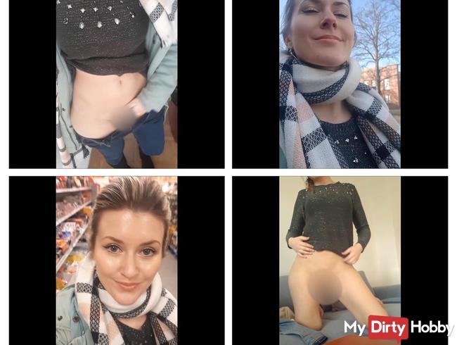 ohne Unterwäsche durch den Supermarkt ;)