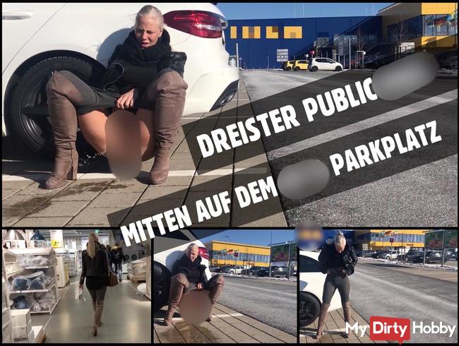 Mitten auf dem IK*A Parkplatz | Public PISS nach dem shoppen