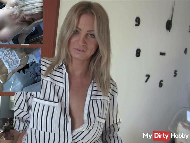 Friseurin mit großen Ausschnitt ! Creampie