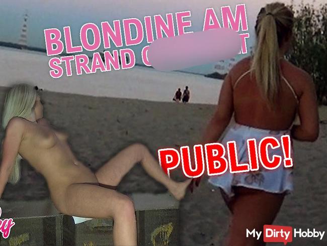 Blondine am Strand gevögelt