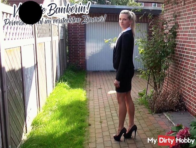 Versaute Bankerin! Perverser Deal im versteckten Zimmer!